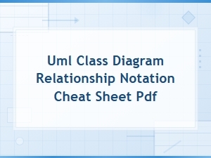 Uml Class Diagram Relationship Notation Cheat Sheet Pdf Guide